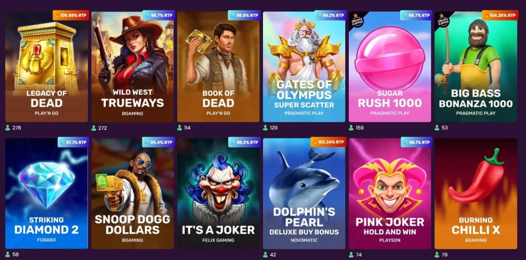 bizzo casino games